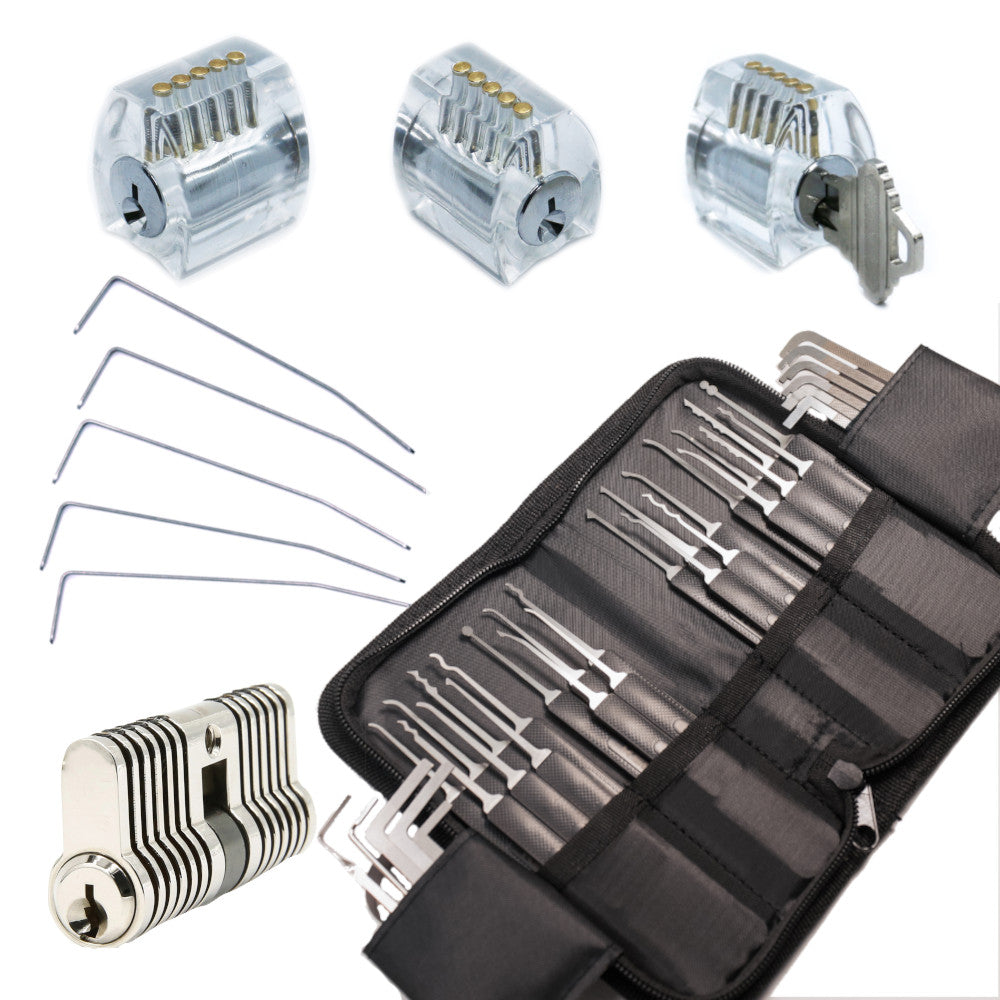 Master Lock Picking Training Kit - Complete Practice Lock Set and Tension Wrench Collection